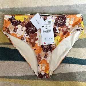 Zara high-rise reversible bikini bottoms